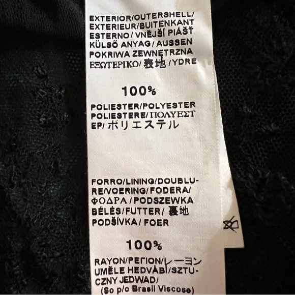 Zara Woman Black Maxi Skirt Size Medium Balletcore Rocker Grunge - Picture 9 of 9